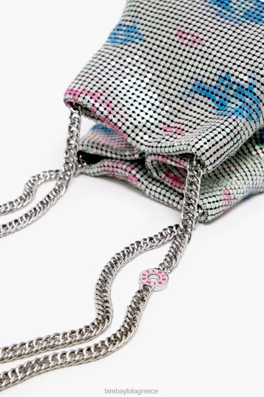 αξεσουάρ Bimba Y Lola τσάντα κουβά από διχτυωτό τύπωμα L2L28144 ψάρι