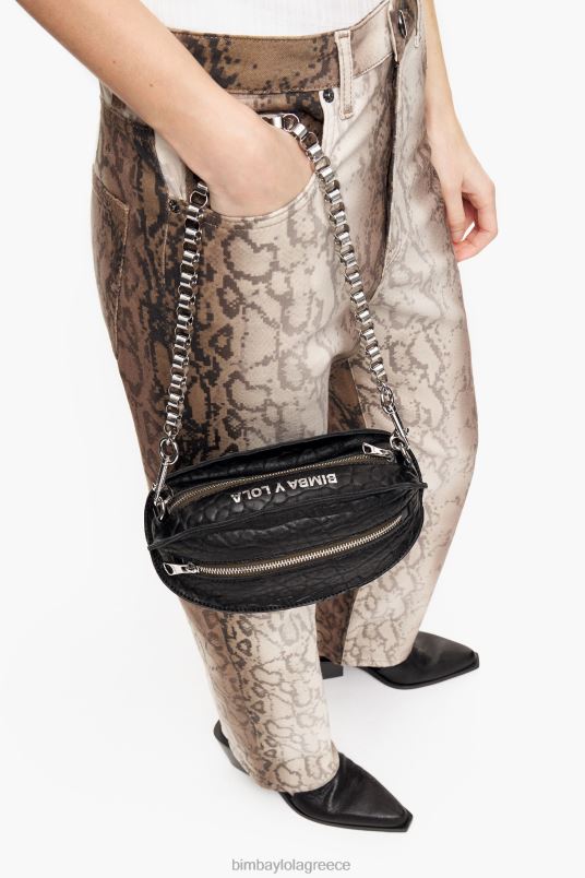 αξεσουάρ Bimba Y Lola δερμάτινη τσάντα pelota L2L28141 μαύρος