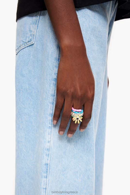 αξεσουάρ Bimba Y Lola δαχτυλίδι από κρυστάλλινο σμάλτο L2L28681 πολύχρωμο