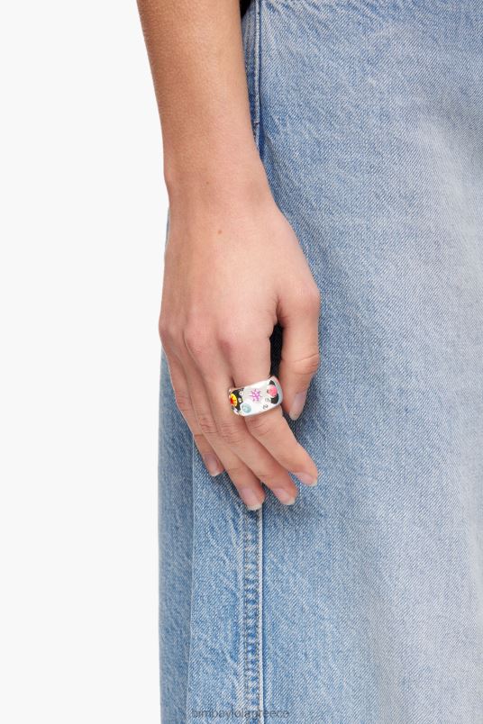 αξεσουάρ Bimba Y Lola δαχτυλίδι από κρυστάλλινο σμάλτο L2L28683 πολύχρωμο