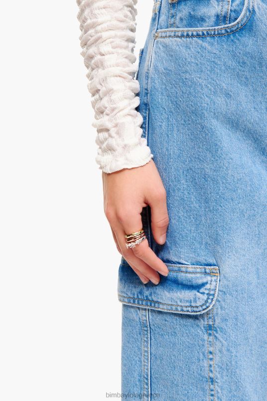 αξεσουάρ Bimba Y Lola σετ δαχτυλιδιών L2L28684 λουλούδια και κρύσταλλα