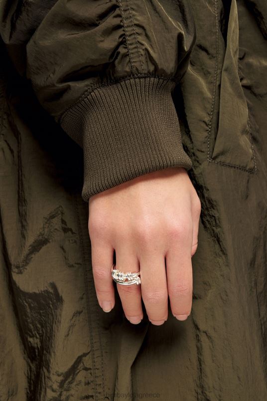 αξεσουάρ Bimba Y Lola σετ δακτυλίου σπιράλ L2L28822 ασήμι