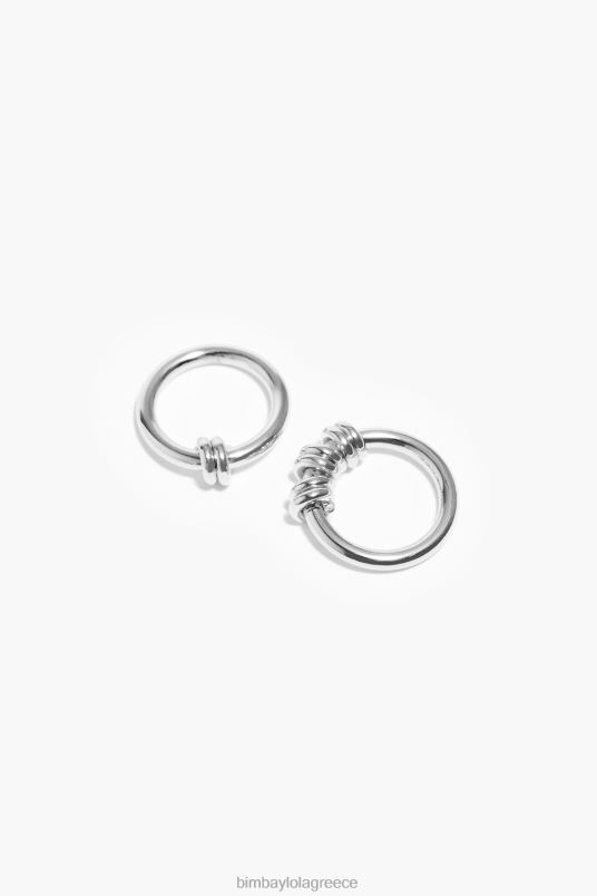 αξεσουάρ Bimba Y Lola σετ δακτυλίου σπιράλ L2L28822 ασήμι