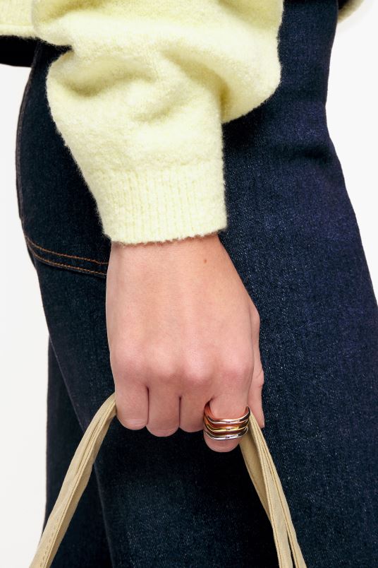 αξεσουάρ Bimba Y Lola τρίχρωμο δαχτυλίδι L2L28844 πολύχρυσος