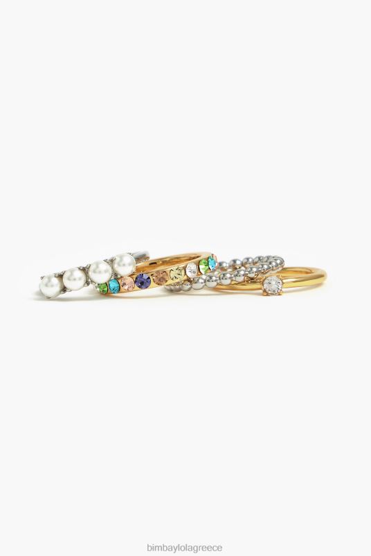 αξεσουάρ Bimba Y Lola σετ δαχτυλιδιών L2L28845 κρύσταλλο