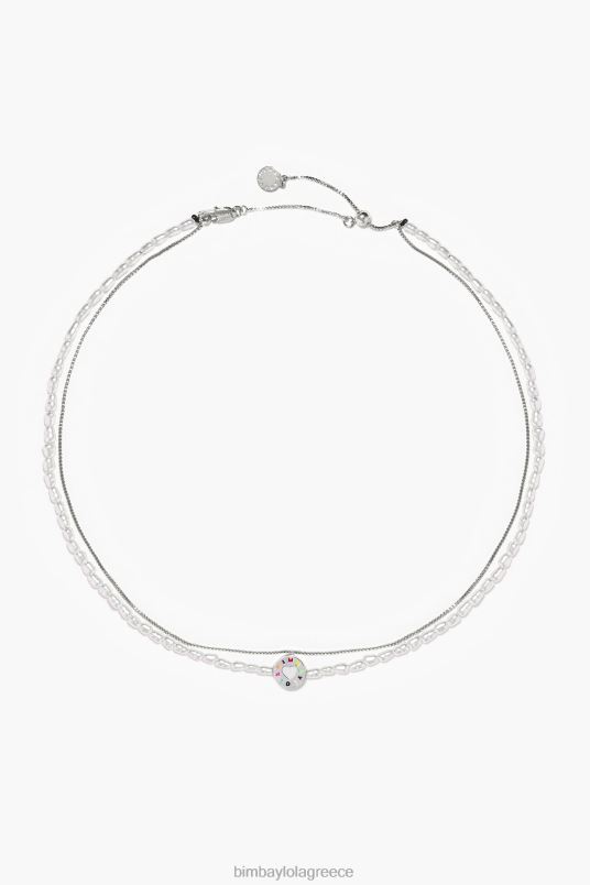 αξεσουάρ Bimba Y Lola κοντό χρυσό κολιέ L2L28665 ασήμι