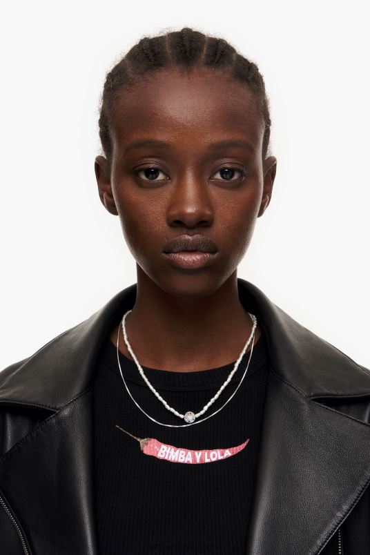 αξεσουάρ Bimba Y Lola κοντό χρυσό κολιέ L2L28665 ασήμι