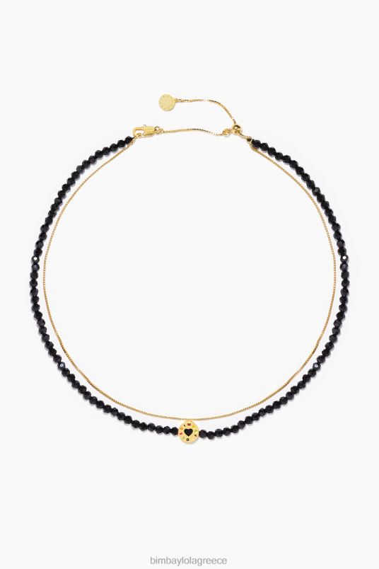 αξεσουάρ Bimba Y Lola κολιέ με αλυσίδα κρύσταλλα L2L28666 μαύρος
