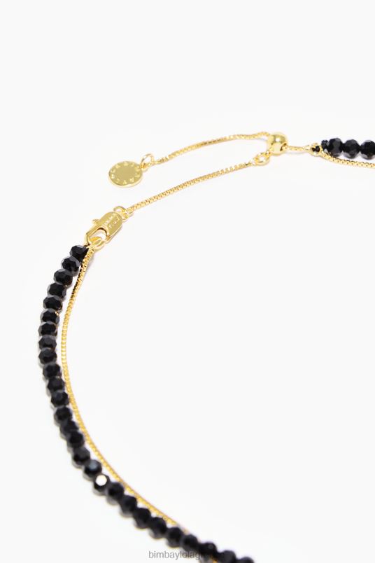 αξεσουάρ Bimba Y Lola κολιέ με αλυσίδα κρύσταλλα L2L28666 μαύρος