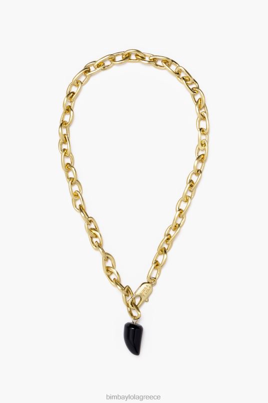 αξεσουάρ Bimba Y Lola συνδέσεις πέτρινο κολιέ L2L28680 χρυσαφένιος