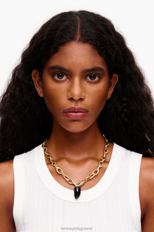 αξεσουάρ Bimba Y Lola συνδέσεις πέτρινο κολιέ L2L28680 χρυσαφένιος