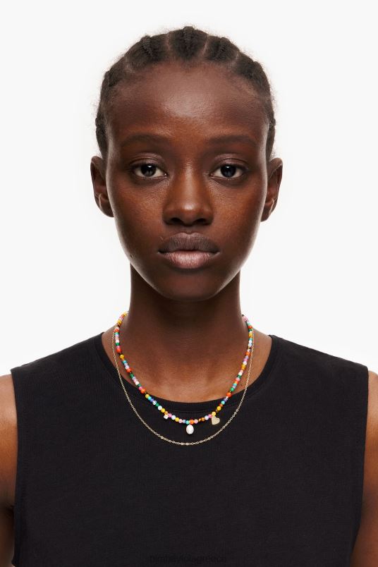 αξεσουάρ Bimba Y Lola κολιέ με αλυσίδα και φυσικές πέτρες L2L28690 πολύχρωμο