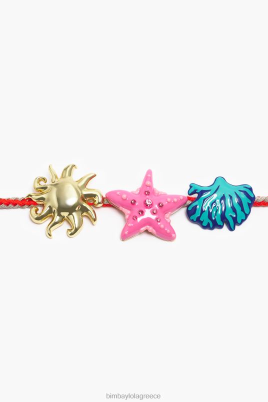 αξεσουάρ Bimba Y Lola κολιέ κορδόνι L2L28699 κοράλλι