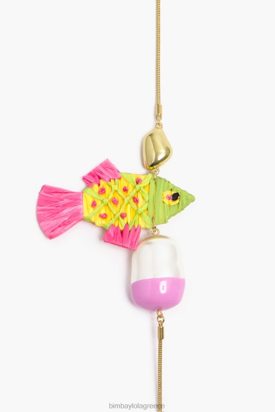 αξεσουάρ Bimba Y Lola πολύχρωμο κολιέ ράφι L2L28700 ροζ