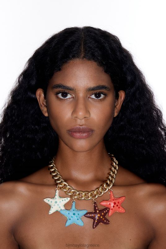 αξεσουάρ Bimba Y Lola κολιέ από ρητίνη L2L28702 κοράλλι