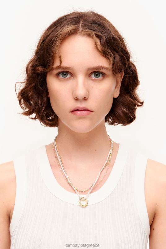 αξεσουάρ Bimba Y Lola κολιέ κοντό και αλυσίδα L2L28714 μαργαριτάρια