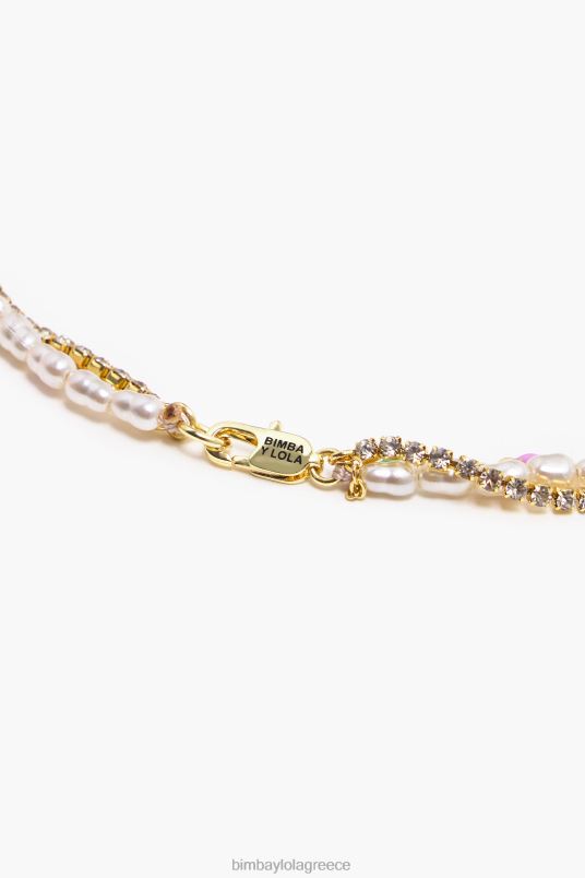 αξεσουάρ Bimba Y Lola κολιέ κοντό και αλυσίδα L2L28714 μαργαριτάρια