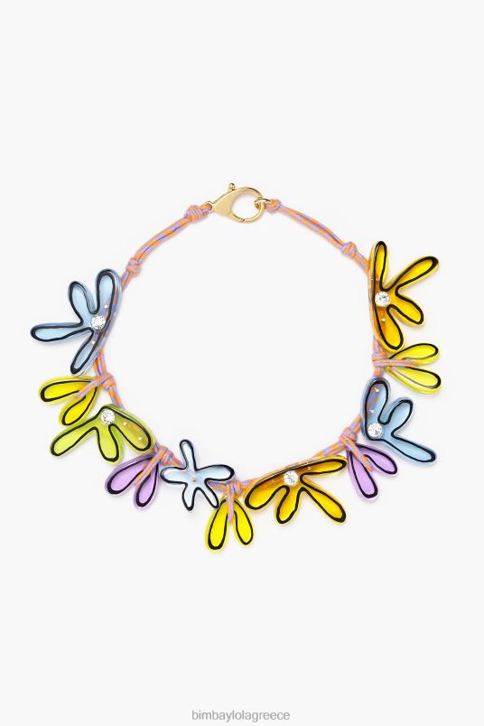 αξεσουάρ Bimba Y Lola λουλούδια κολιέ κορδόνι L2L28742 πολύχρωμο