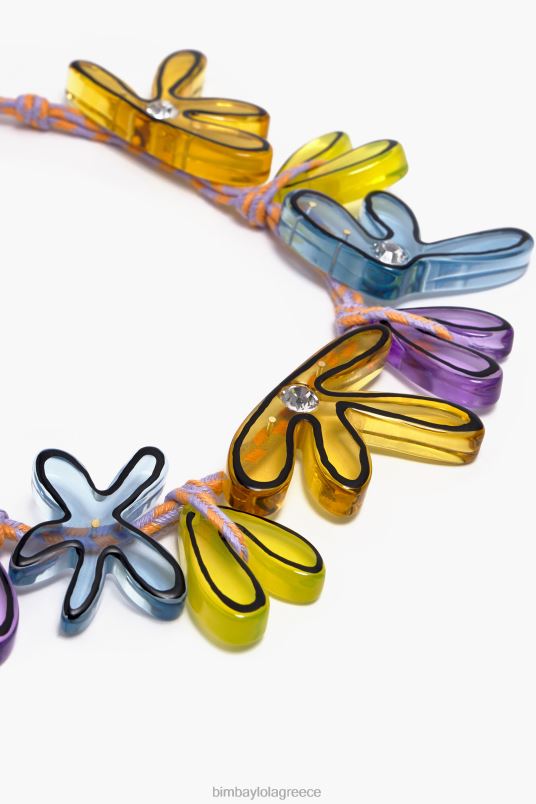 αξεσουάρ Bimba Y Lola λουλούδια κολιέ κορδόνι L2L28742 πολύχρωμο