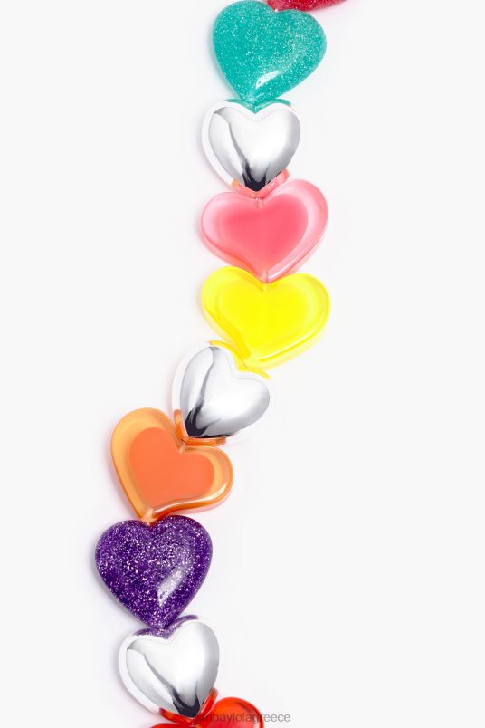 αξεσουάρ Bimba Y Lola κολιέ καρδιές από ρητίνη L2L28750 πολύχρωμο