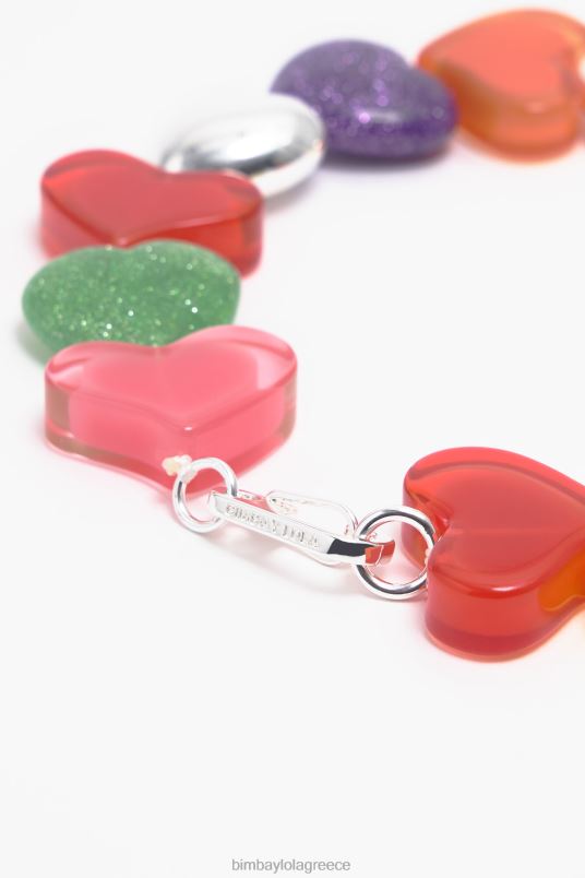 αξεσουάρ Bimba Y Lola κολιέ καρδιές από ρητίνη L2L28751 πολύχρωμο