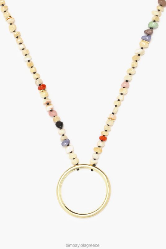 αξεσουάρ Bimba Y Lola κολιέ με πέτρες L2L28763 ελεφαντόδοντο