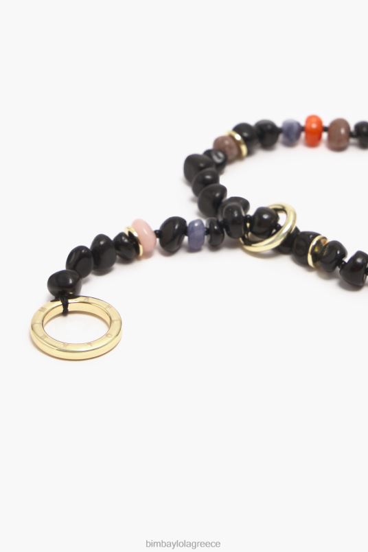 αξεσουάρ Bimba Y Lola κολιέ με μακριές πέτρες L2L28768 μαύρος