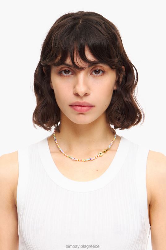 αξεσουάρ Bimba Y Lola χάντρες μαργαριτάρι κολιέ L2L28775 πολύχρωμο