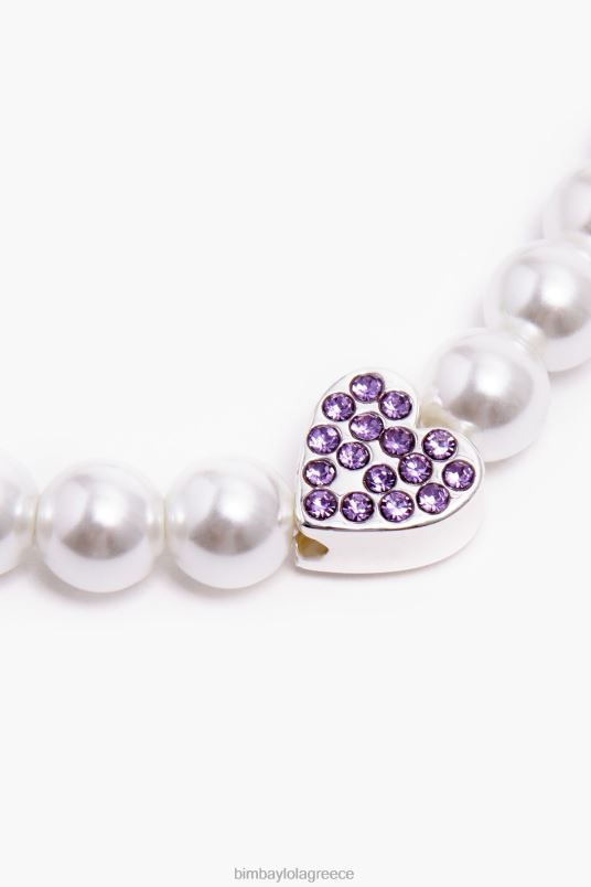 αξεσουάρ Bimba Y Lola κολιέ με μαργαριτάρια L2L28785 πολύχρωμες καρδιές
