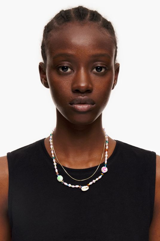 αξεσουάρ Bimba Y Lola μαργαριταρένιο περιδέραιο L2L28790 πολύχρωμο κρύσταλλο