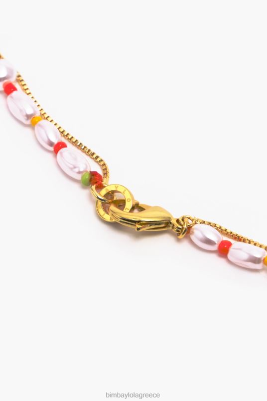 αξεσουάρ Bimba Y Lola μαργαριταρένιο περιδέραιο L2L28790 πολύχρωμο κρύσταλλο