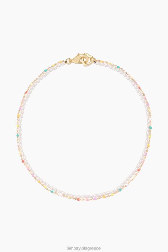 αξεσουάρ Bimba Y Lola κολιέ με αλυσίδα με μαργαριτάρια L2L28791 πολύχρωμο