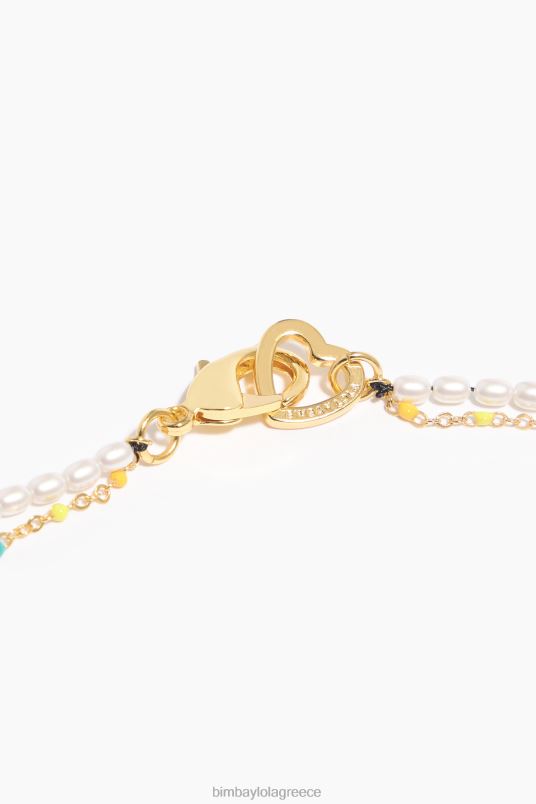 αξεσουάρ Bimba Y Lola κολιέ με αλυσίδα με μαργαριτάρια L2L28791 πολύχρωμο