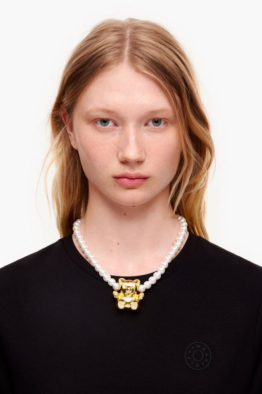 αξεσουάρ Bimba Y Lola κολιέ με μαργαριτάρι αρκουδάκι L2L28795 χρυσαφένιος