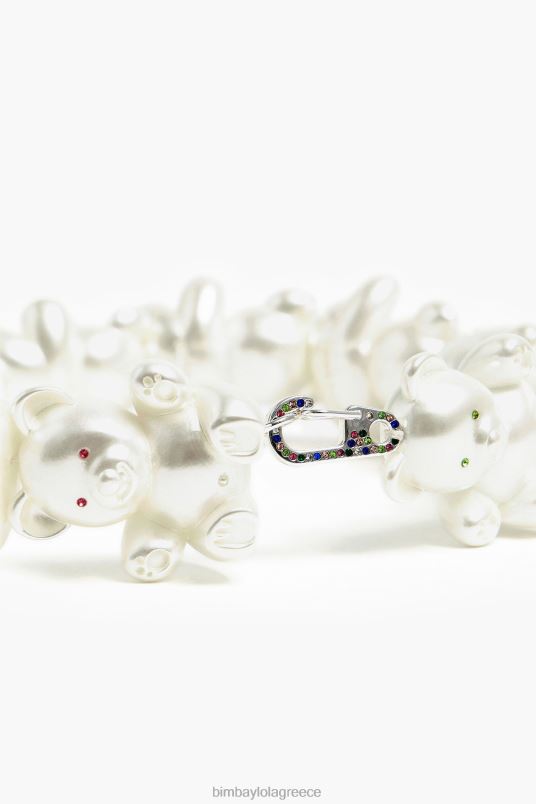 αξεσουάρ Bimba Y Lola κολιέ αρκούδας L2L28799 μαργαριτάρι