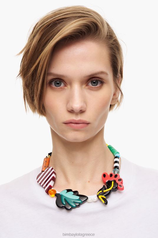 αξεσουάρ Bimba Y Lola Κολιέ με λουλούδια από ρητίνη L2L28807 πολύχρωμο