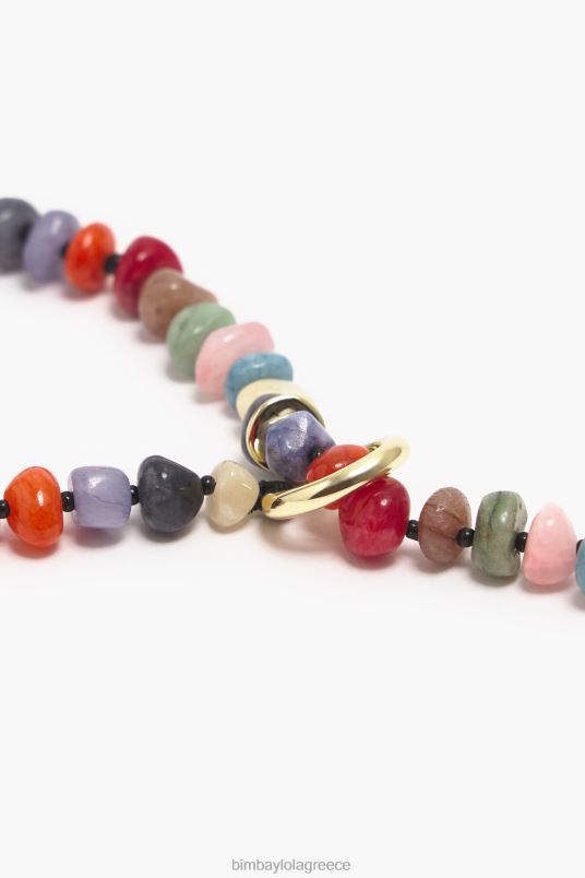 αξεσουάρ Bimba Y Lola κολιέ με μακριές πέτρες L2L28823 πολύχρωμο