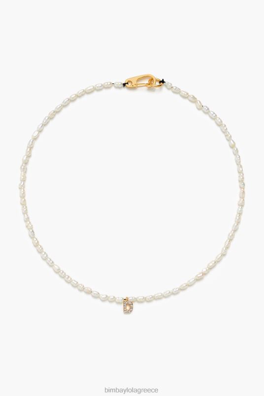 αξεσουάρ Bimba Y Lola κολιέ επιστολών δ L2L28841 μαργαριτάρι