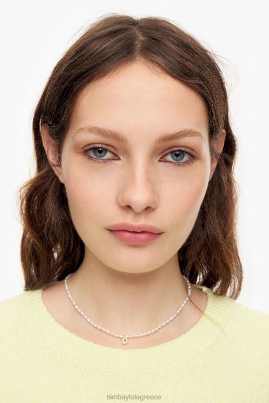 αξεσουάρ Bimba Y Lola κολιέ επιστολών δ L2L28841 μαργαριτάρι