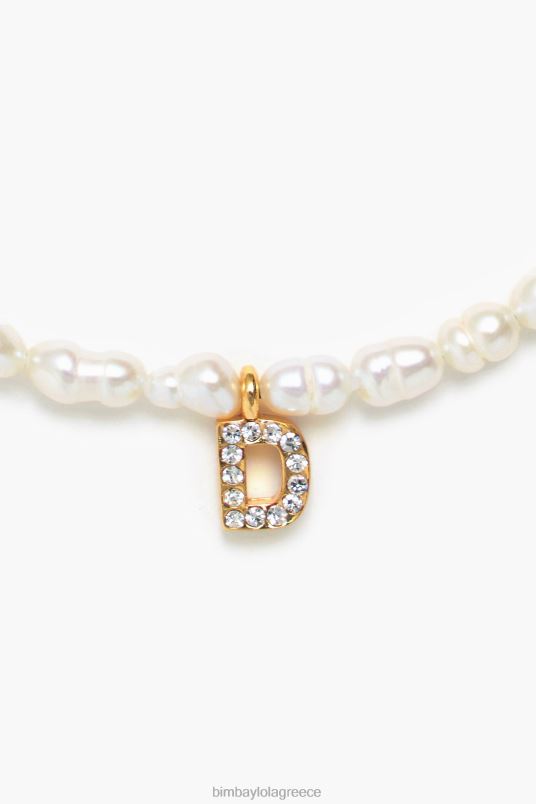αξεσουάρ Bimba Y Lola κολιέ επιστολών δ L2L28841 μαργαριτάρι