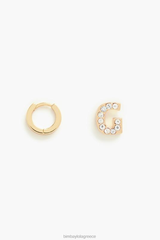 αξεσουάρ Bimba Y Lola γράμματα μίνι κρίκοι σκουλαρίκια L2L281155 σολ
