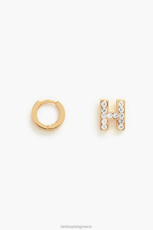 αξεσουάρ Bimba Y Lola γράμματα μίνι κρίκοι σκουλαρίκια L2L281156 η