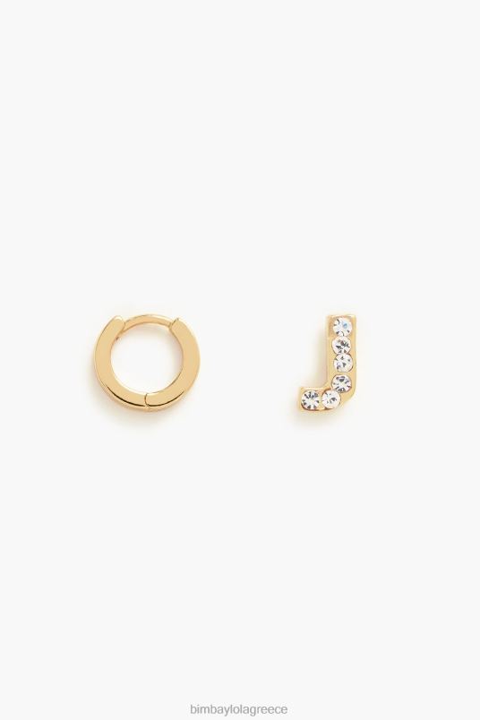 αξεσουάρ Bimba Y Lola γράμματα μίνι κρίκοι σκουλαρίκια L2L281158 ι
