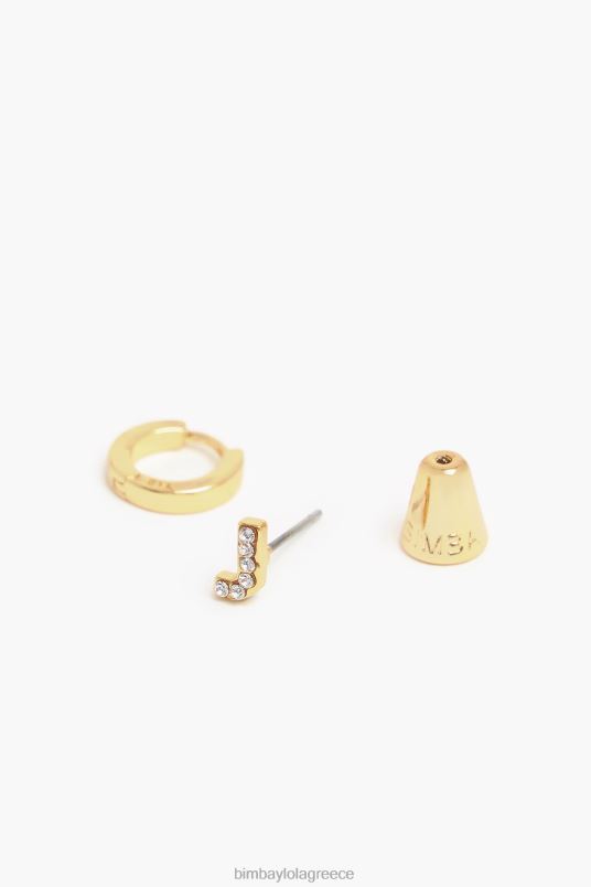 αξεσουάρ Bimba Y Lola γράμματα μίνι κρίκοι σκουλαρίκια L2L281158 ι