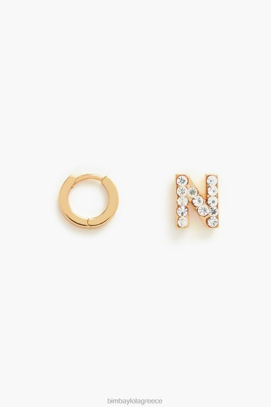 αξεσουάρ Bimba Y Lola γράμματα μίνι κρίκοι σκουλαρίκια L2L281162 n