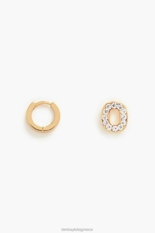 αξεσουάρ Bimba Y Lola γράμματα μίνι κρίκοι σκουλαρίκια L2L281163 ο
