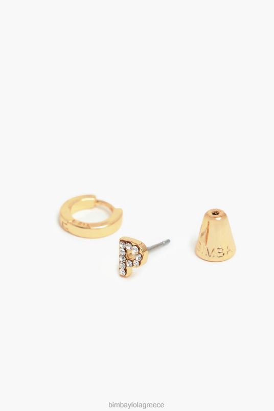 αξεσουάρ Bimba Y Lola γράμματα μίνι κρίκοι σκουλαρίκια L2L281164 Π