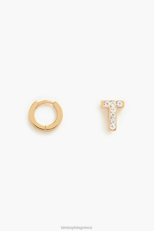 αξεσουάρ Bimba Y Lola γράμματα μίνι κρίκοι σκουλαρίκια L2L281168 t
