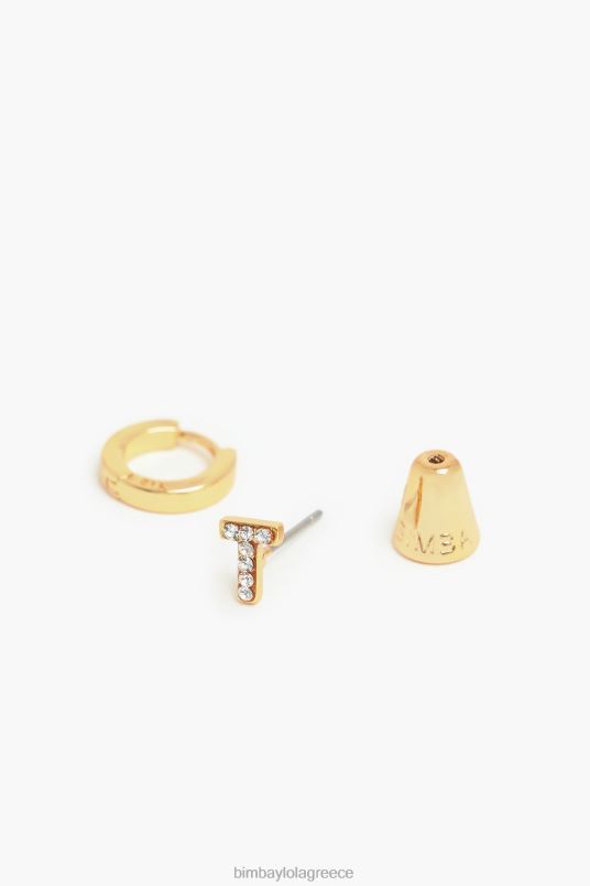 αξεσουάρ Bimba Y Lola γράμματα μίνι κρίκοι σκουλαρίκια L2L281168 t