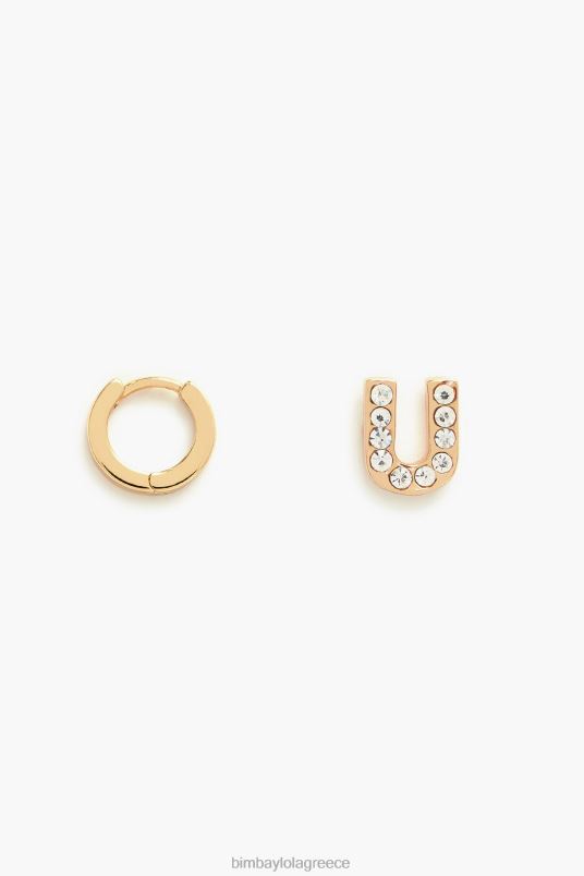 αξεσουάρ Bimba Y Lola γράμματα μίνι κρίκοι σκουλαρίκια L2L281169 u